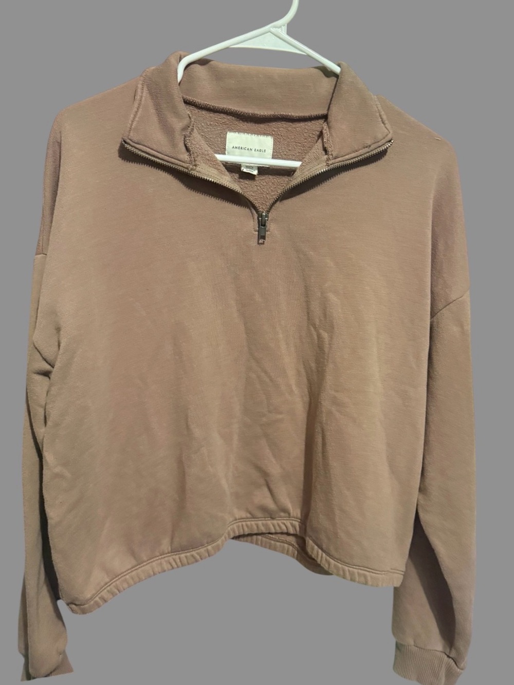 American Eagle Outfitters Dusty Rose Half-Zip Pullover